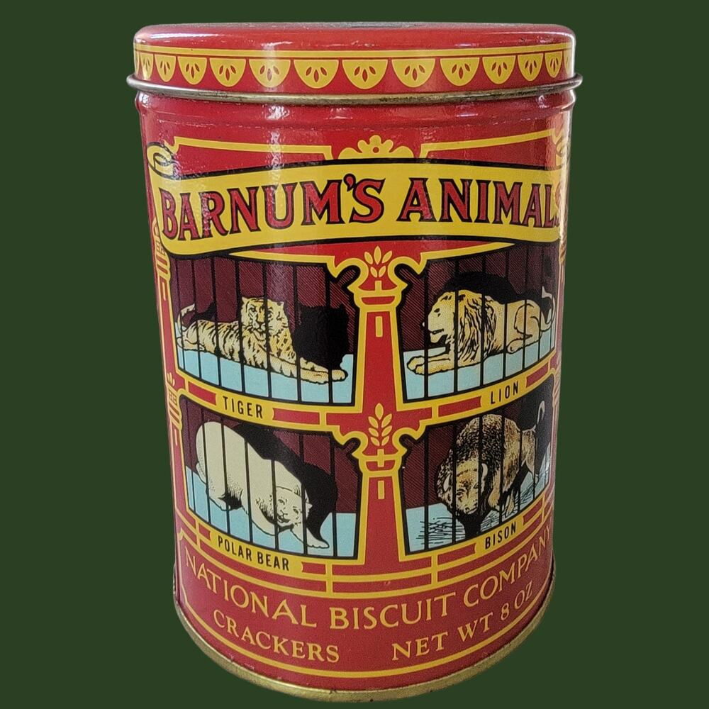 Vintage 1979 Nabisco Barnum's Animal Crackers Replica Biscuit Tin